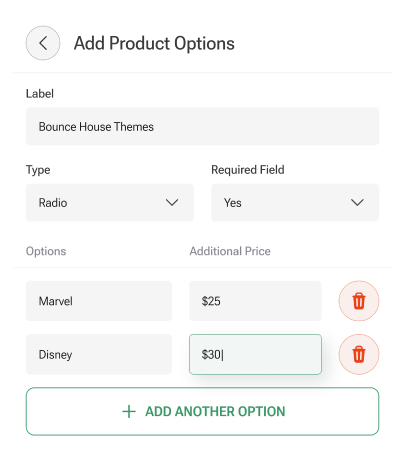 Customizable storefront